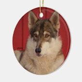 Wolf Ceramic Tree Ornament (Links)