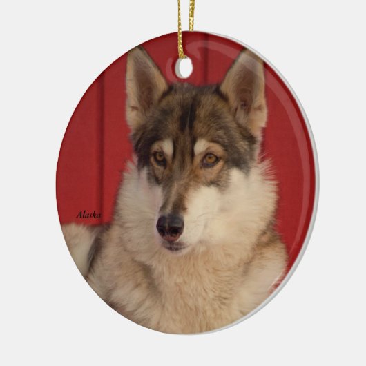 Wolf Ceramic Tree Ornament (Links)