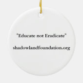 Wolf Ceramic Tree Ornament (Achterkant)