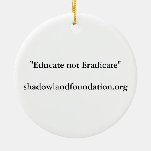 Wolf Ceramic Tree Ornament (Achterkant)