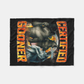 Wolf Certified Gooner Funny Bootleg Meme Dad Papa  Fleece Deken (Voorkant (Horizontaal))