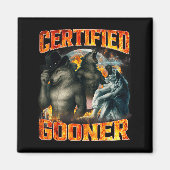 Wolf Certified Gooner Funny Bootleg Meme Dad Papa  Magneet (Voorkant)