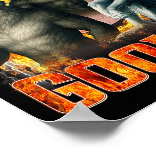 Wolf Certified Gooner Funny Bootleg Meme Dad Papa Poster (Hoek)