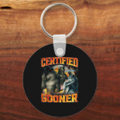 Wolf Certified Gooner Funny Bootleg Meme Dad Papa  Sleutelhanger (Voorkant)
