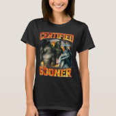 Wolf Certified Gooner Funny Bootleg Meme Dad Papa  T-shirt (Voorkant)