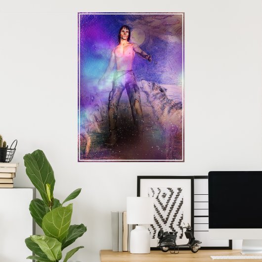 Wolf-Charmer fantasy science fiction print (Thuiskantoor)