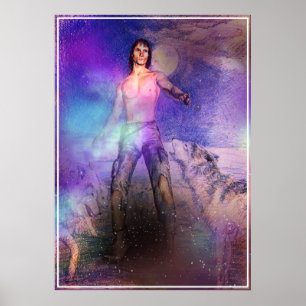 Wolf-Charmer fantasy science fiction print