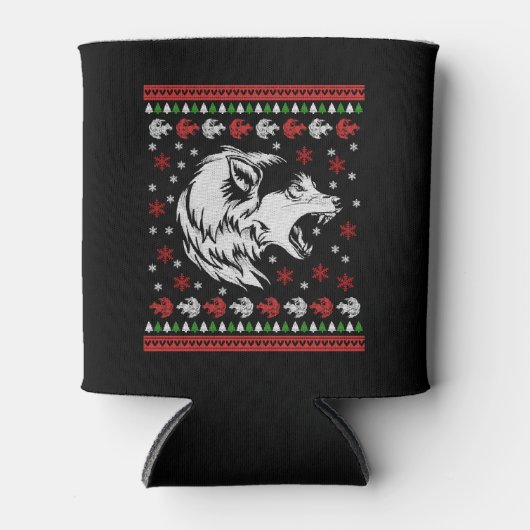 Wolf Christmas Blikjeskoeler (Voorkant)