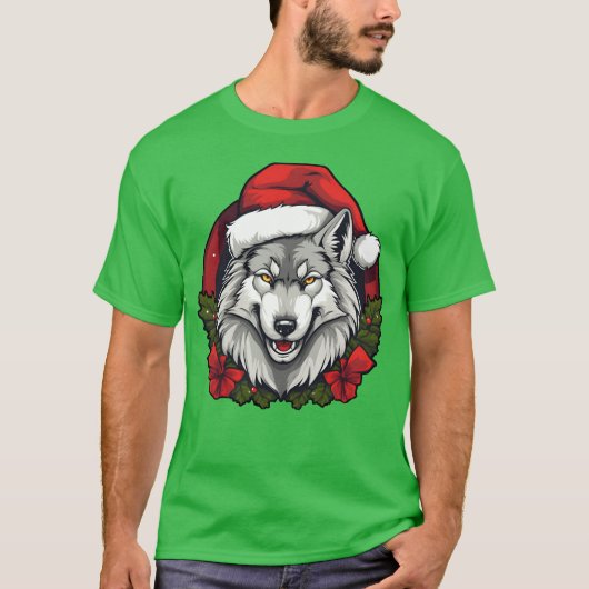 Wolf Christmas familie T-shirt (Voorkant)