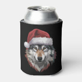 Wolf Christmas Funny Xmas Gift Animal Lovers  Blikjeskoeler (Blikje Voorkant)