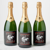 Wolf Christmas Sparkling Wijnetiket (Flessen)
