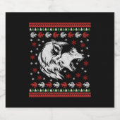 Wolf Christmas Sparkling Wijnetiket (Enkel label)