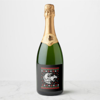 Wolf Christmas Sparkling Wijnetiket