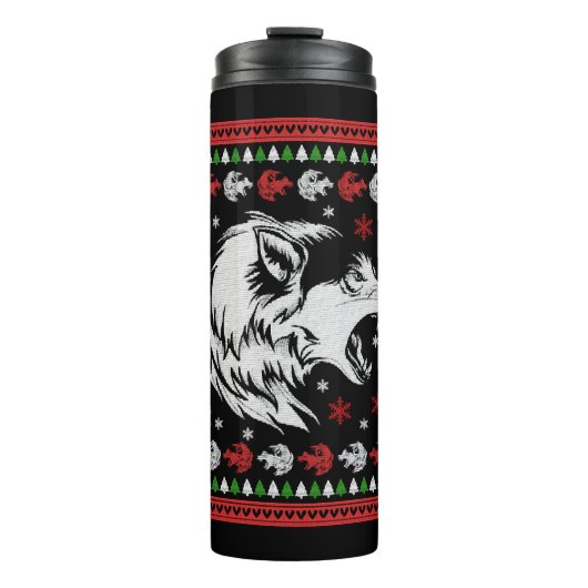 Wolf Christmas Thermosbeker (Voorkant)