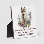 Wolf Citaat Plaquette Fotoplaat (Voorkant)