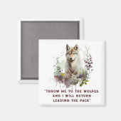 Wolf Citaatmagneet Magneet (Voorkant / Achterkant)