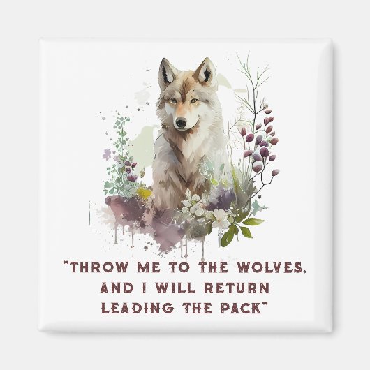 Wolf Citaatmagneet Magneet (Voorkant)