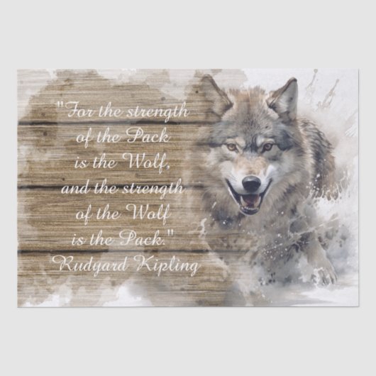 Wolf Citaten Tissuepapier (Voorkant)