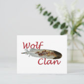 Wolf Clan Briefkaart (Staand voorkant)