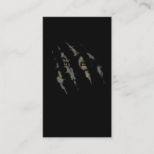 Wolf Claw krach Wolven Forest Animal Visitekaartje (Voorkant)