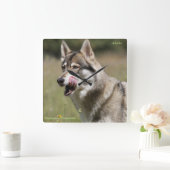 Wolf Clock Vierkante Klok (Huis)