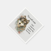 Wolf Code Inspirerend Waterverf Wilde dieren Servet (Hoek)