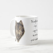 Wolf Code Quote, Wolves Animal Mok (Voorkant links)