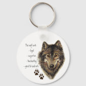 Wolf Code Quote, Wolves Animal Sleutelhanger (Voorkant)