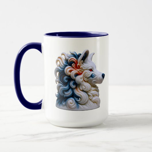 Wolf Coffee Art Mok (Links)