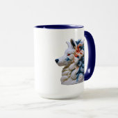 Wolf Coffee Art Mok (Voorkant rechts)