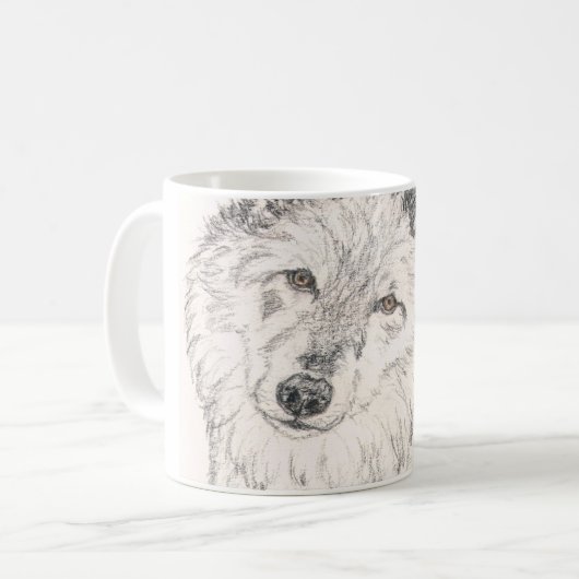 Wolf Coffee Mok Alpha Vrouw (Voorkant links)