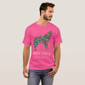 Wolf Cola kleurrijke slogan T-shirt (Voorkant volledig)