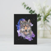 Wolf Colorful Hondenliefhebber Briefkaart (Staand voorkant)