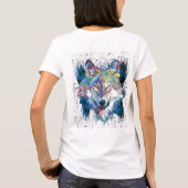 Wolf | Colorful Wolf Drawing | Abstract schilderen T-shirt (Achterkant)