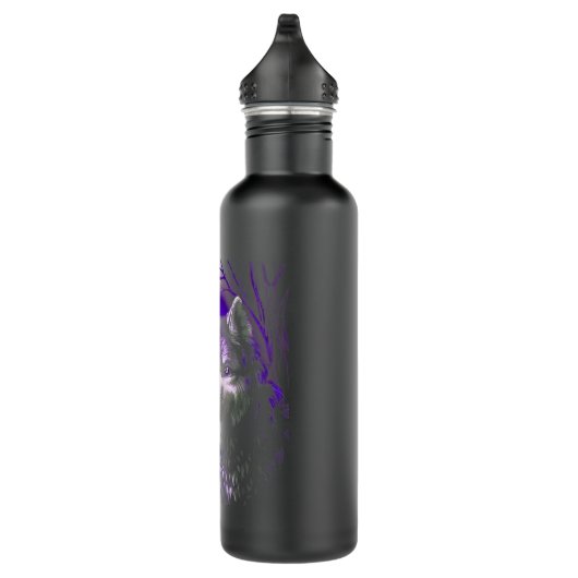 Wolf Cool Wolves Forest Tree Moon Waterfles (Rechts)