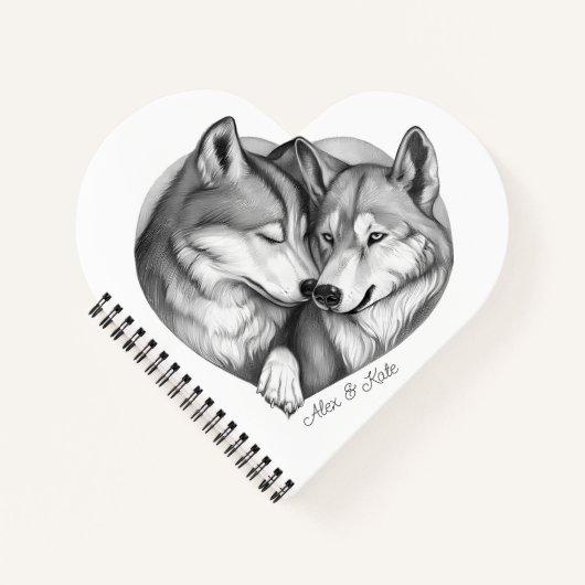 Wolf Couple Notitieboek (Voorkant)