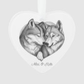 Wolf Couple Ornament (voorkant)