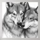 Wolf Couple Poster (Voorkant)