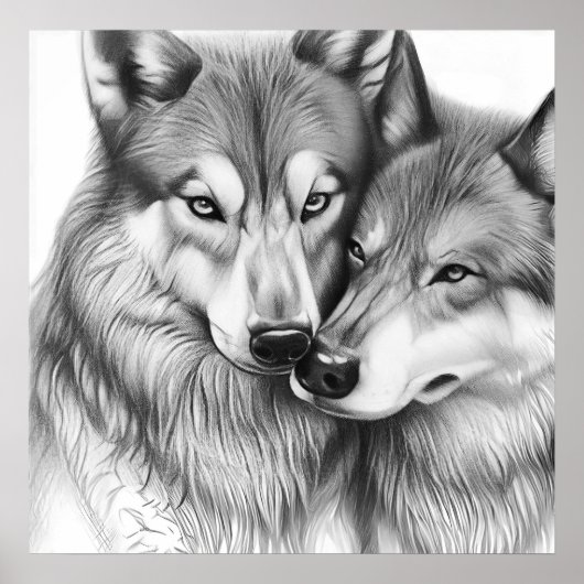 Wolf Couple Poster (Voorkant)