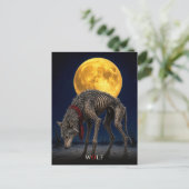Wolf Cravat gotische Surrealist Briefkaart (Staand voorkant)
