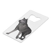Wolf Creditkaart Flessenopener (Voorkant Gekanteld)