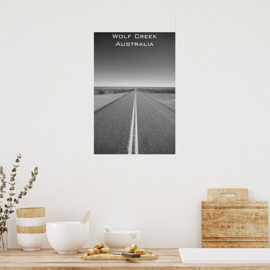 Wolf Creek Australia - Black and White - Poster (Keuken)