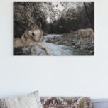 Wolf Creek Brook Forest Landscape Poster Imitatie Canvas Print<br><div class="desc">Dit ontwerp kan worden gepersonaliseerd door de Edit optie van het Ontwerp te kiezen. Je kunt ook overdragen naar andere objecten. Neem contact met me op via colorflowcreations@gmail.com of gebruik de chatoptie bovenaan de pagina als u dit ontwerp op een ander product wilt plaatsen of hulp nodig hebt. Bekijk meer...</div>