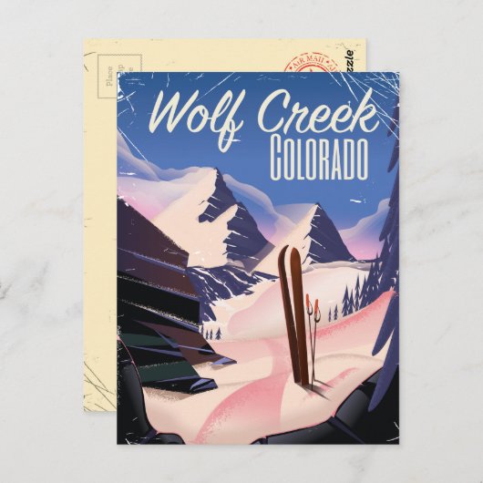 Wolf Creek Colorado Ski poster Briefkaart (Voorkant / Achterkant)
