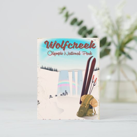 Wolf Creek National Park Travel poster. Briefkaart (Staand voorkant)