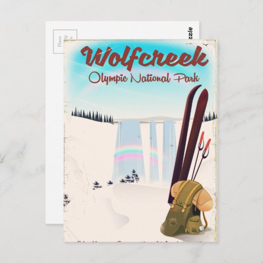 Wolf Creek National Park Travel poster. Briefkaart (Voorkant / Achterkant)