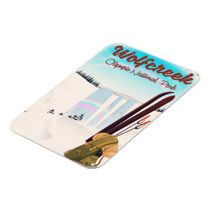 Wolf Creek National Park Travel poster. Magneet