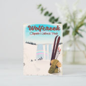 Wolf Creek Olympic National Park Reisposter. Briefkaart (Staand voorkant)