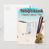 Wolf Creek Olympic National Park Reisposter. Briefkaart (Voorkant / Achterkant)