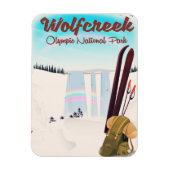 Wolf Creek Olympic National Park Reisposter. Magneet (Verticaal)